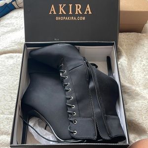 Black High Heel Bootie (Akira)